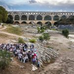 Le groupe Brl au Pont du Gard