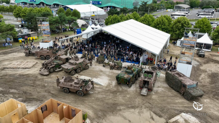 prise de vue aérienne Eurosatory Paris 2024 de l'armée de terre