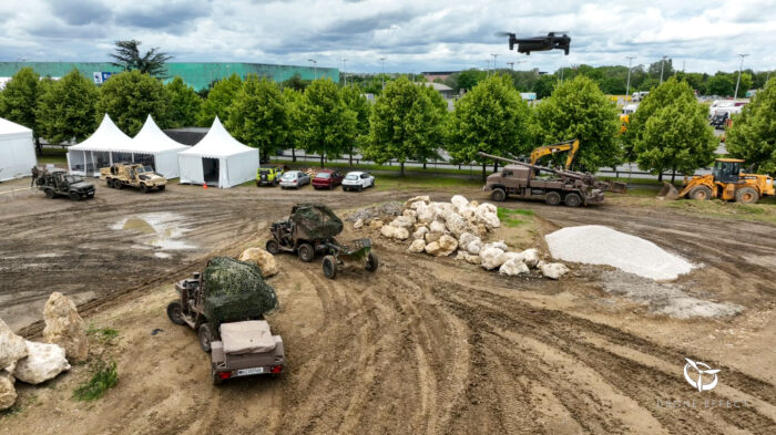 prise de vue aérienne Eurosatory Paris 2024 de l'armée de terre