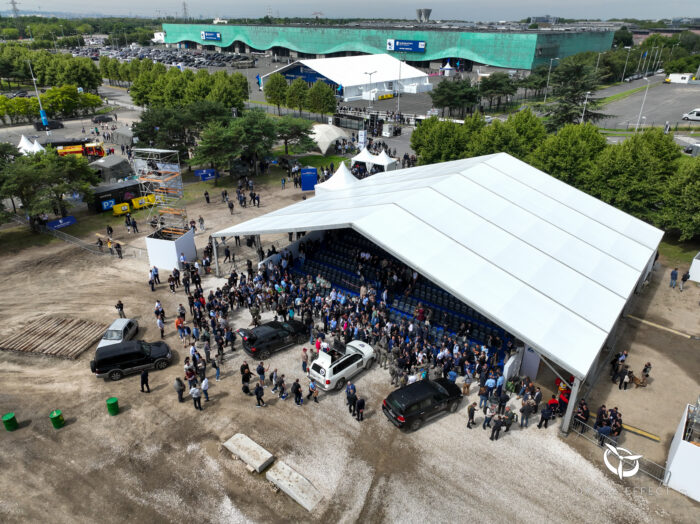 prise de vue aérienne Eurosatory Paris 2024 du GIGN