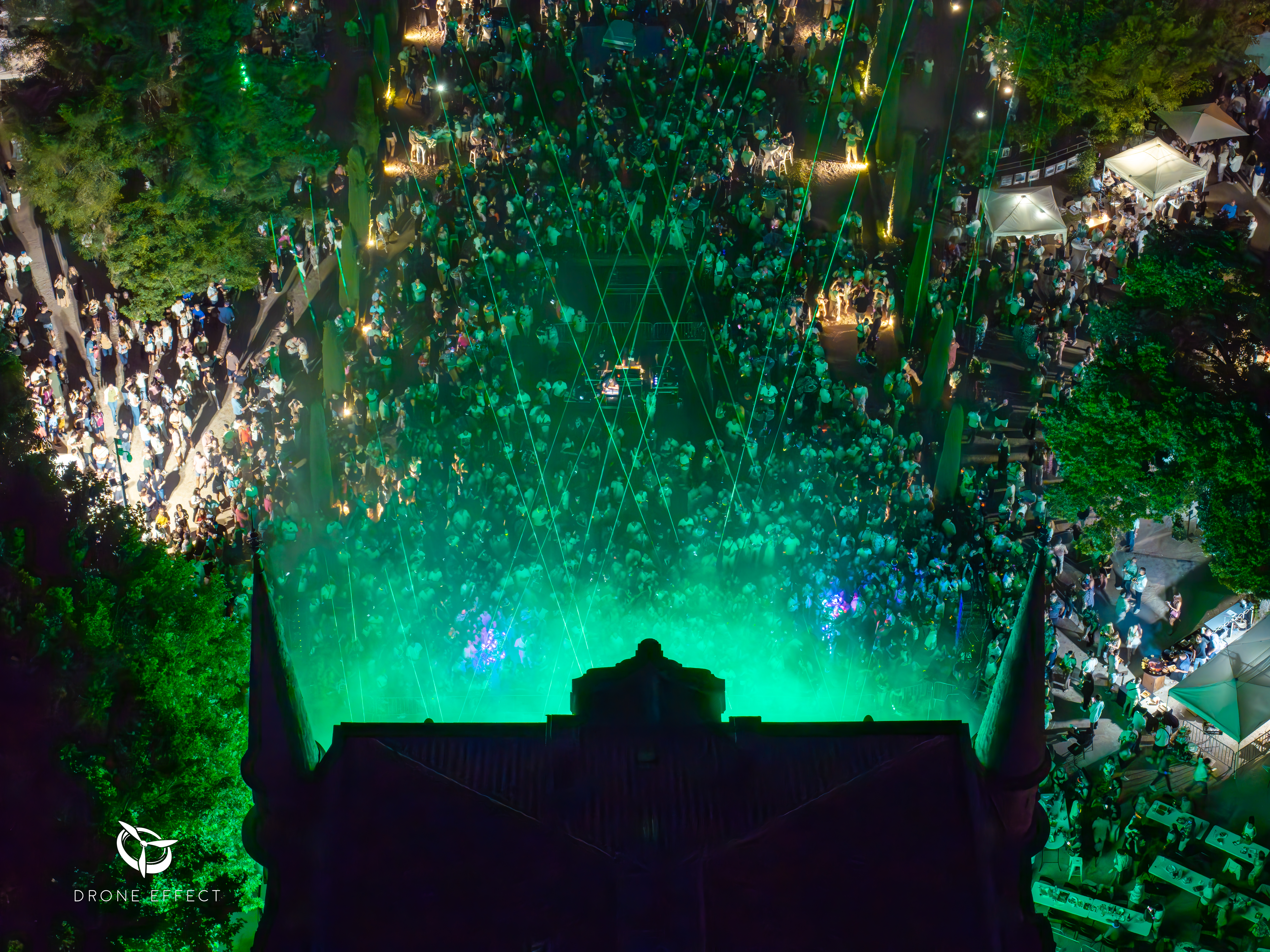 Vidéo par drone de nuit pour un événement à Courthézon dans le Vaucluse